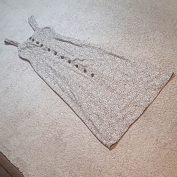 JAPNA Leopard Print Button Down Midi Summer Dress with front Slit, Womens XS - Picture 6 of 16